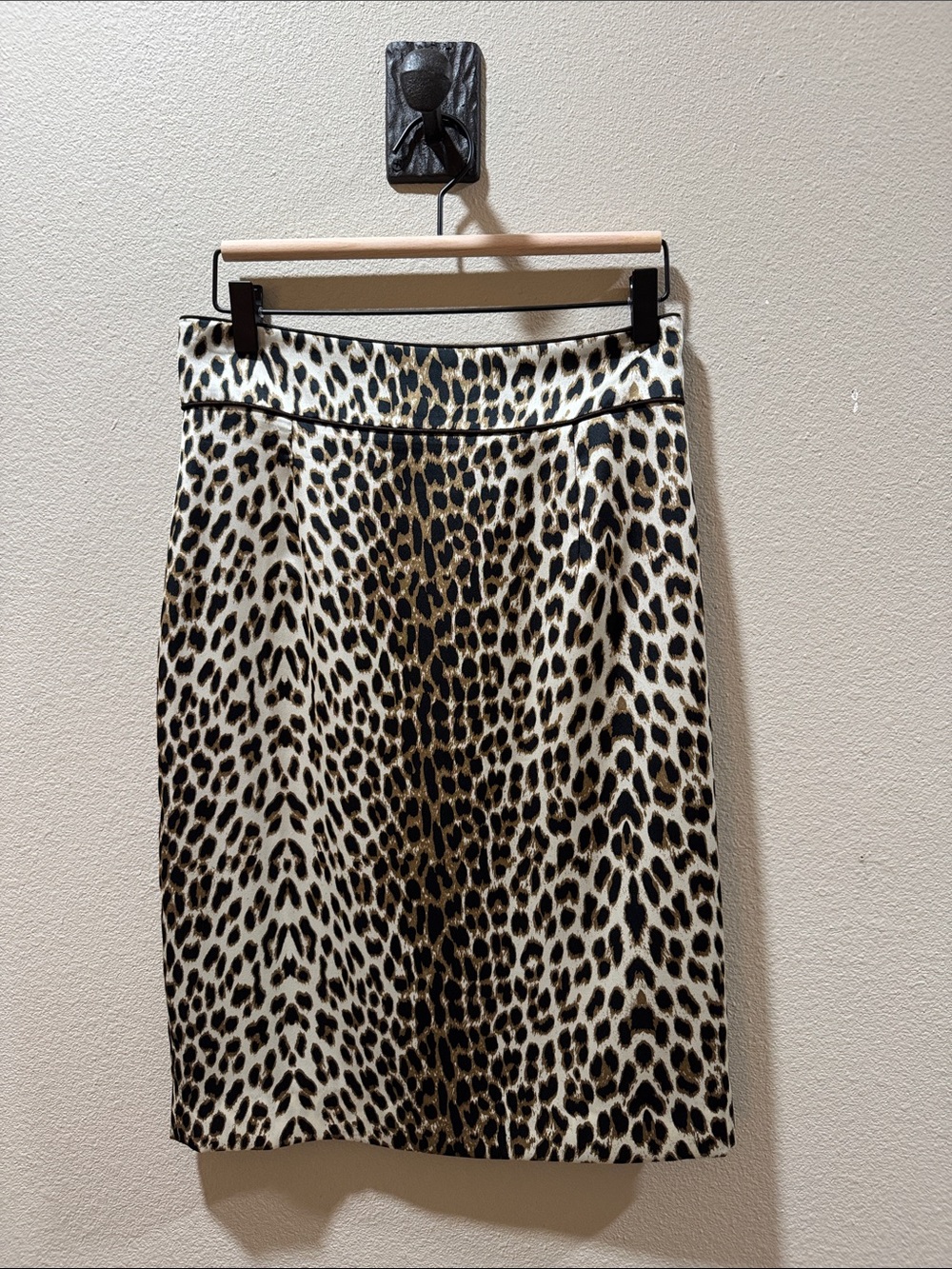 Antonio Melani Leopard Print Pencil Skirt - Black, Brown & White